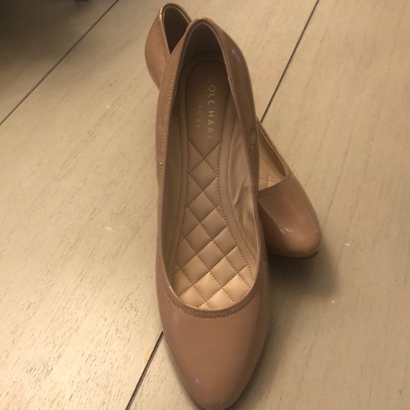 cole haan emory leather wedge pump